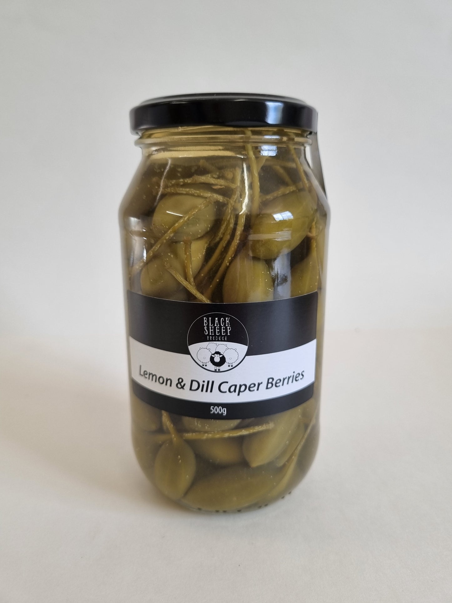 Premium Lemon & Dill Pickled Caper Berries (500g jar)